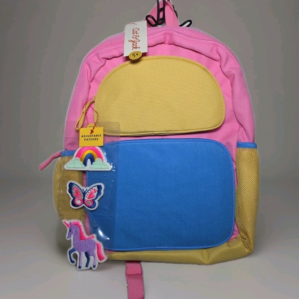 Kids' 16" Colorblock with Removable Patches‎ Two Pocket Backpack - Cat & Jack™